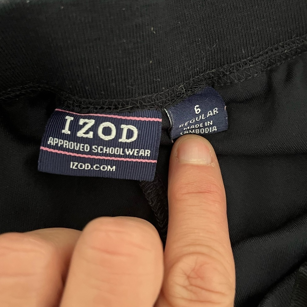 Bundle Izod dark navy girls Schoolwear Skorts 6 - Picture 2 of 3